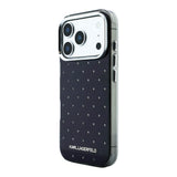 Apple iPhone 18 Pro Max Kılıf Karl Lagerfeld Orjinal Lisanslı Taşlı Elektro Kaplama Metal Logolu Kapak