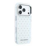 Apple iPhone 18 Pro Max Kılıf Karl Lagerfeld Orjinal Lisanslı Taşlı Elektro Kaplama Metal Logolu Kapak