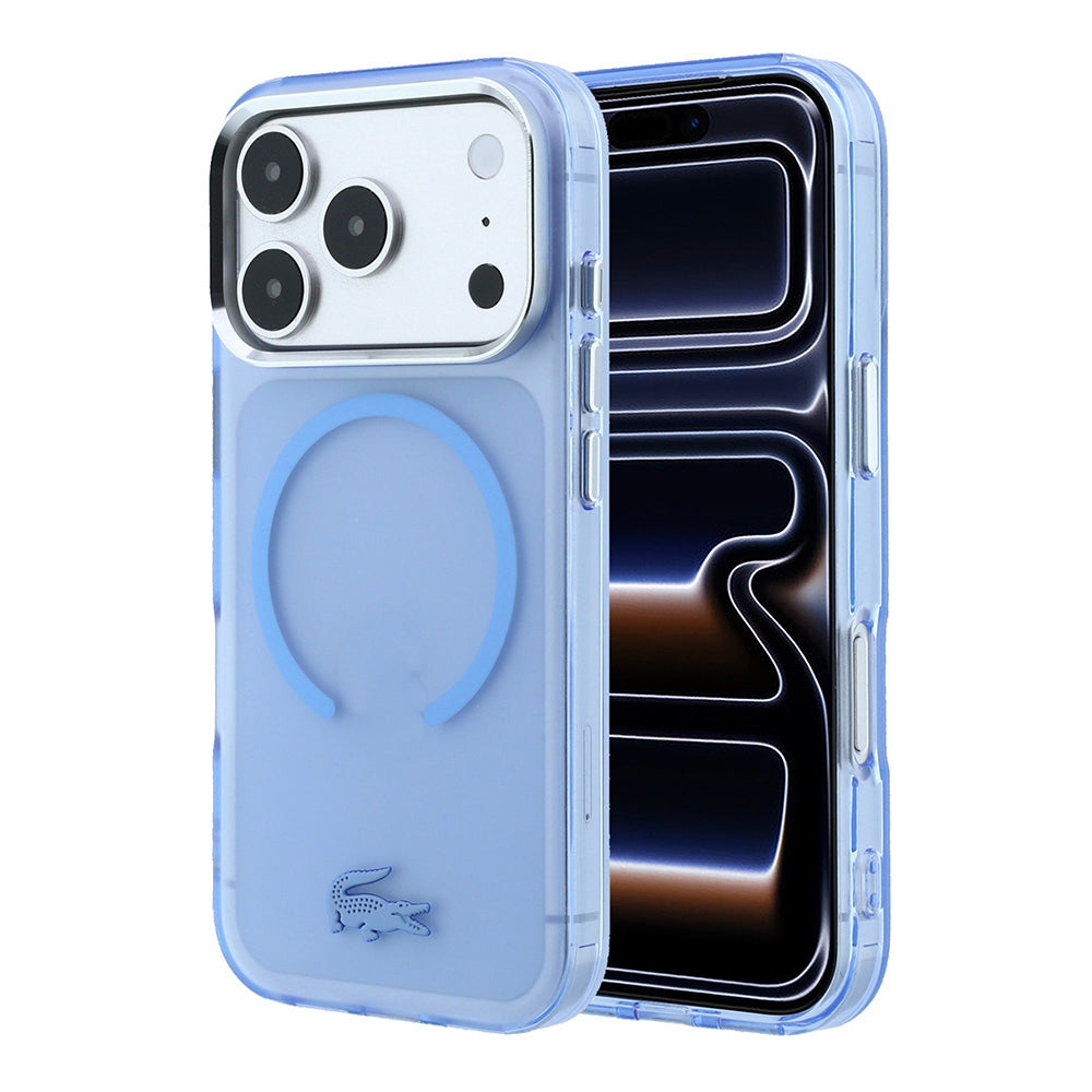 Apple iPhone 18 Pro Max Kılıf Lacoste Orjinal Lisanslı M-safe C-Magnet İkonik Timsah Logolu IML Frosted Kapak