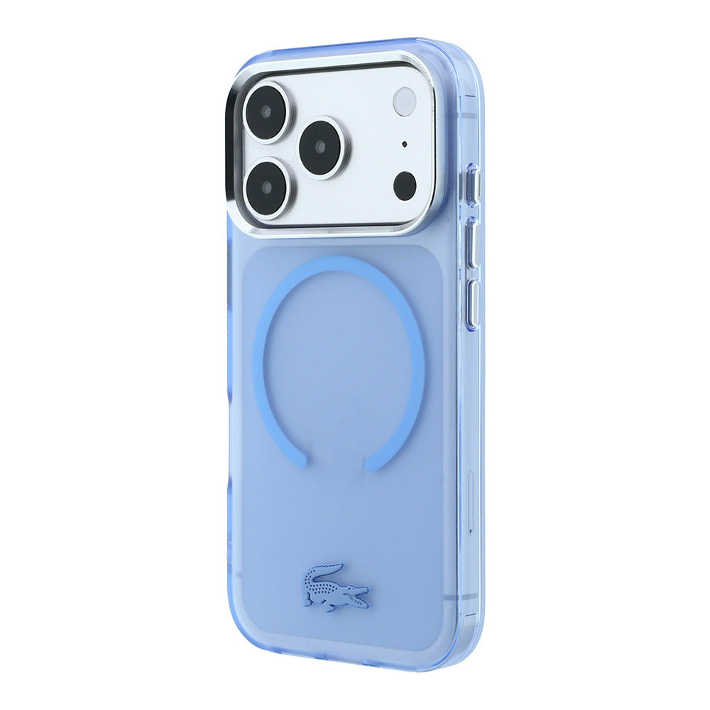 Apple iPhone 18 Pro Max Kılıf Lacoste Orjinal Lisanslı M-safe C-Magnet İkonik Timsah Logolu IML Frosted Kapak