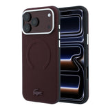 Apple iPhone 18 Pro Max Kılıf Lacoste Orjinal Lisanslı M-safe Şarj Özellikli Halka Tasarımlı Petit Pike Metal Logolu Kapak