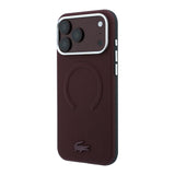 Apple iPhone 18 Pro Max Kılıf Lacoste Orjinal Lisanslı M-safe Şarj Özellikli Halka Tasarımlı Petit Pike Metal Logolu Kapak