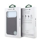 Apple iPhone 18 Pro Max Kılıf Lacoste Orjinal Lisanslı M-safe Şarj Özellikli Halka Tasarımlı Petit Pike Metal Logolu Kapak