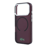 Apple iPhone 18 Pro Max Kılıf Lacoste Orjinal Lisanslı M-safe Şarj Özellikli Lake Timsah Logolu IML Frosted Kapak