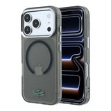 Apple iPhone 18 Pro Max Kılıf Lacoste Orjinal Lisanslı M-safe Şarj Özellikli Lake Timsah Logolu IML Frosted Kapak
