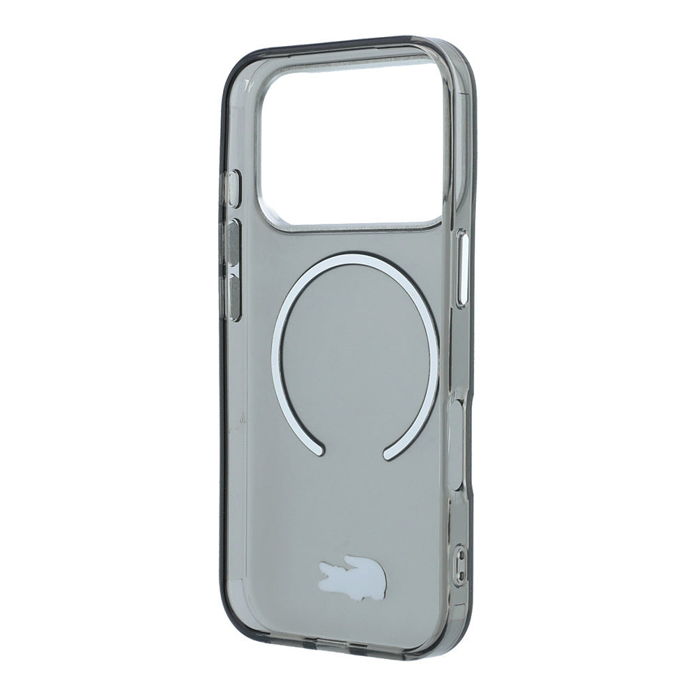 Apple iPhone 18 Pro Max Kılıf Lacoste Orjinal Lisanslı M-safe Şarj Özellikli Lake Timsah Logolu IML Frosted Kapak