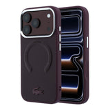 Apple iPhone 18 Pro Max Kılıf Lacoste Orjinal Lisanslı M-safe Şarj Özellikli Lenglen Icon Metal Logolu Kapak