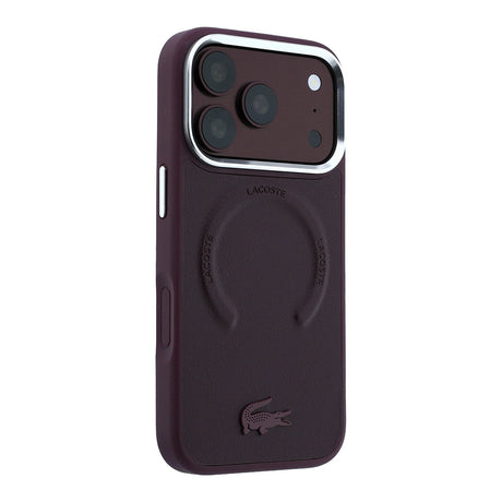 Apple iPhone 18 Pro Max Kılıf Lacoste Orjinal Lisanslı M-safe Şarj Özellikli Lenglen Icon Metal Logolu Kapak