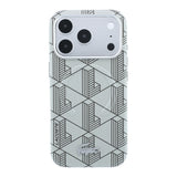 Apple iPhone 18 Pro Max Kılıf Lacoste Orjinal Lisanslı M-safe Şarj Özellikli Metal Logolu Deri Karışık Monogram Desenli Kapak