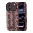 Apple iPhone 18 Pro Max Kılıf Lacoste Orjinal Lisanslı M-safe Şarj Özellikli Metal Logolu Deri Karışık Monogram Desenli Kapak