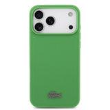 Apple iPhone 18 Pro Max Kılıf Lacoste Orjinal Lisanslı M-safe Şarj Özellikli PU Pike Desenli Metal Logolu Kapak