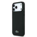 Apple iPhone 18 Pro Max Kılıf Lacoste Orjinal Lisanslı M-safe Şarj Özellikli PU Pike Desenli Metal Logolu Kapak