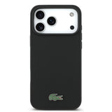 Apple iPhone 18 Pro Max Kılıf Lacoste Orjinal Lisanslı M-safe Şarj Özellikli PU Pike Desenli Metal Logolu Kapak