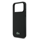 Apple iPhone 18 Pro Max Kılıf Lacoste Orjinal Lisanslı M-safe Şarj Özellikli PU Pike Desenli Metal Logolu Kapak