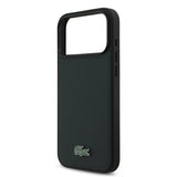 Apple iPhone 18 Pro Max Kılıf Lacoste Orjinal Lisanslı M-safe Şarj Özellikli PU Pike Desenli Metal Logolu Kapak