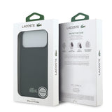 Apple iPhone 18 Pro Max Kılıf Lacoste Orjinal Lisanslı M-safe Şarj Özellikli PU Pike Desenli Metal Logolu Kapak