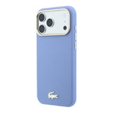 Apple iPhone 18 Pro Max Kılıf Lacoste Orjinal Lisanslı M-Safe Şarj Özellikli PVC Yarı Pike Desenli Arka Yüzey İkonik Timsah Dokuma Logolu Kapak