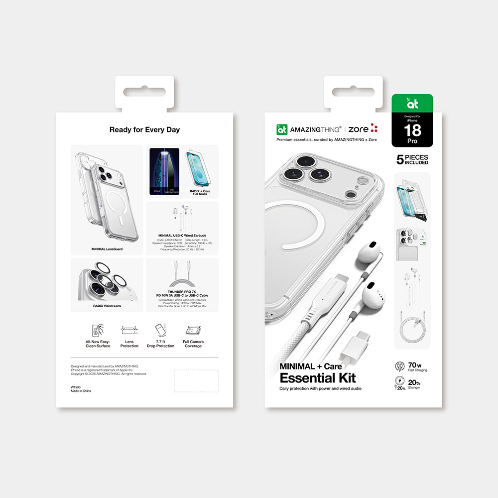 Apple iPhone 18 Pro Max Kılıf M-safe Özellikli Amazingthing Minimal Serisi 5in1 Aksesuar Seti