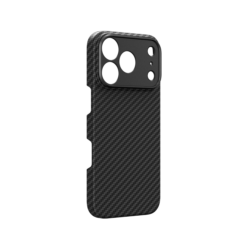 Apple iPhone 18 Pro Max Kılıf M-safe Şarj Özellikli 1500D Aramid Fiber Lens Korumalı Amazingthing Titan Max Serisi Karbon Kapak
