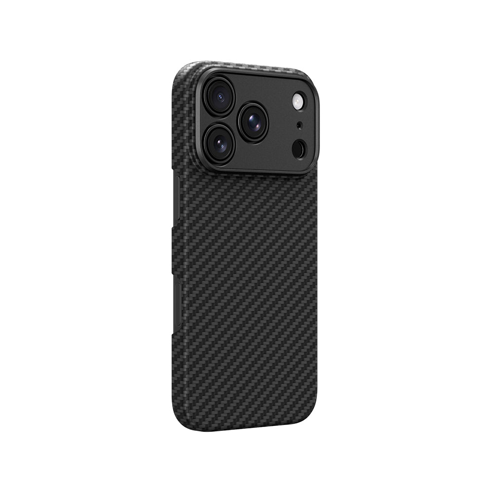 Apple iPhone 18 Pro Max Kılıf M-safe Şarj Özellikli 1500D Aramid Fiber Lens Korumalı Amazingthing Titan Max Serisi Karbon Kapak