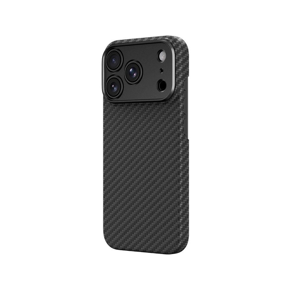 Apple iPhone 18 Pro Max Kılıf M-safe Şarj Özellikli 1500D Aramid Fiber Lens Korumalı Amazingthing Titan Max Serisi Karbon Kapak