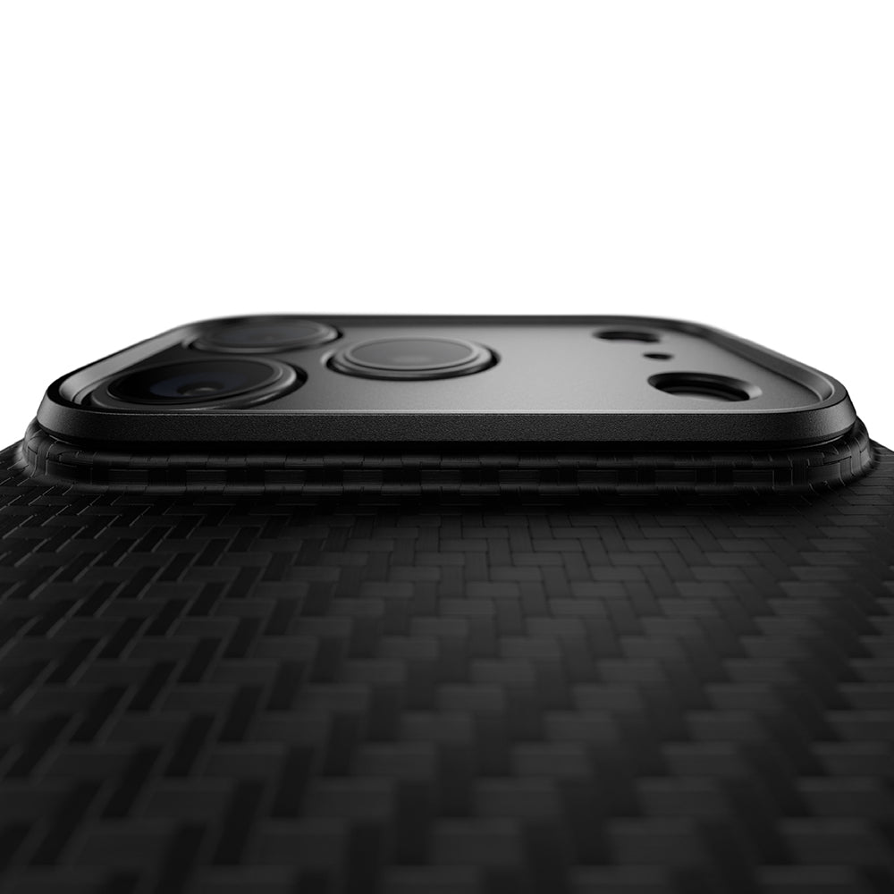Apple iPhone 18 Pro Max Kılıf M-safe Şarj Özellikli 1500D Aramid Fiber Lens Korumalı Amazingthing Titan Max Serisi Karbon Kapak