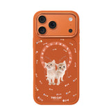 Apple iPhone 18 Pro Max Kılıf M-safe Şarj Özellikli 3D Baskılı Tasarım Mutural The Cat Serisi Kapak