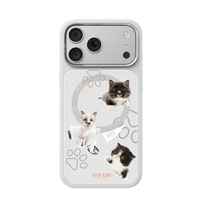 Apple iPhone 18 Pro Max Kılıf M-safe Şarj Özellikli 3D Baskılı Tasarım Mutural The Cat Serisi Kapak