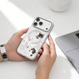 Apple iPhone 18 Pro Max Kılıf M-safe Şarj Özellikli 3D Baskılı Tasarım Mutural The Cat Serisi Kapak