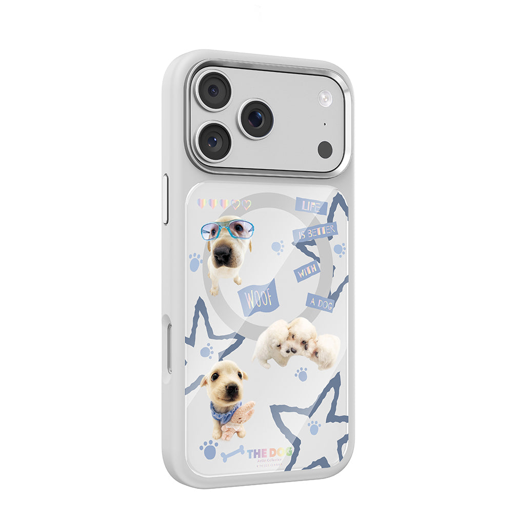 Apple iPhone 18 Pro Max Kılıf M-safe Şarj Özellikli 3D Baskılı Tasarım Mutural The Dog Serisi Kapak