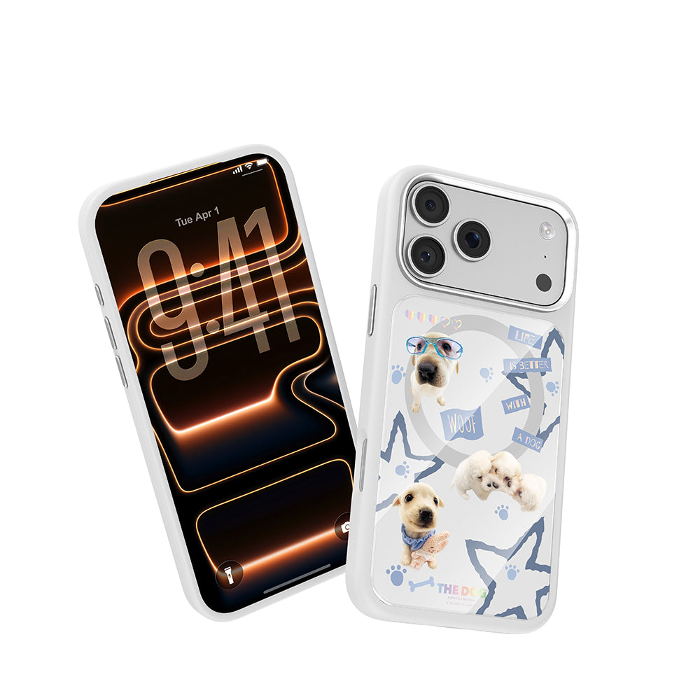Apple iPhone 18 Pro Max Kılıf M-safe Şarj Özellikli 3D Baskılı Tasarım Mutural The Dog Serisi Kapak