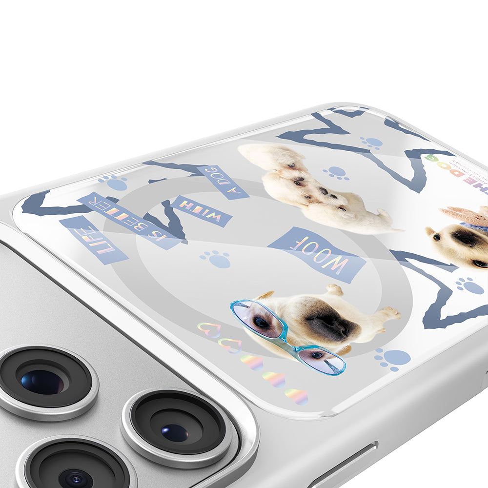 Apple iPhone 18 Pro Max Kılıf M-safe Şarj Özellikli 3D Baskılı Tasarım Mutural The Dog Serisi Kapak
