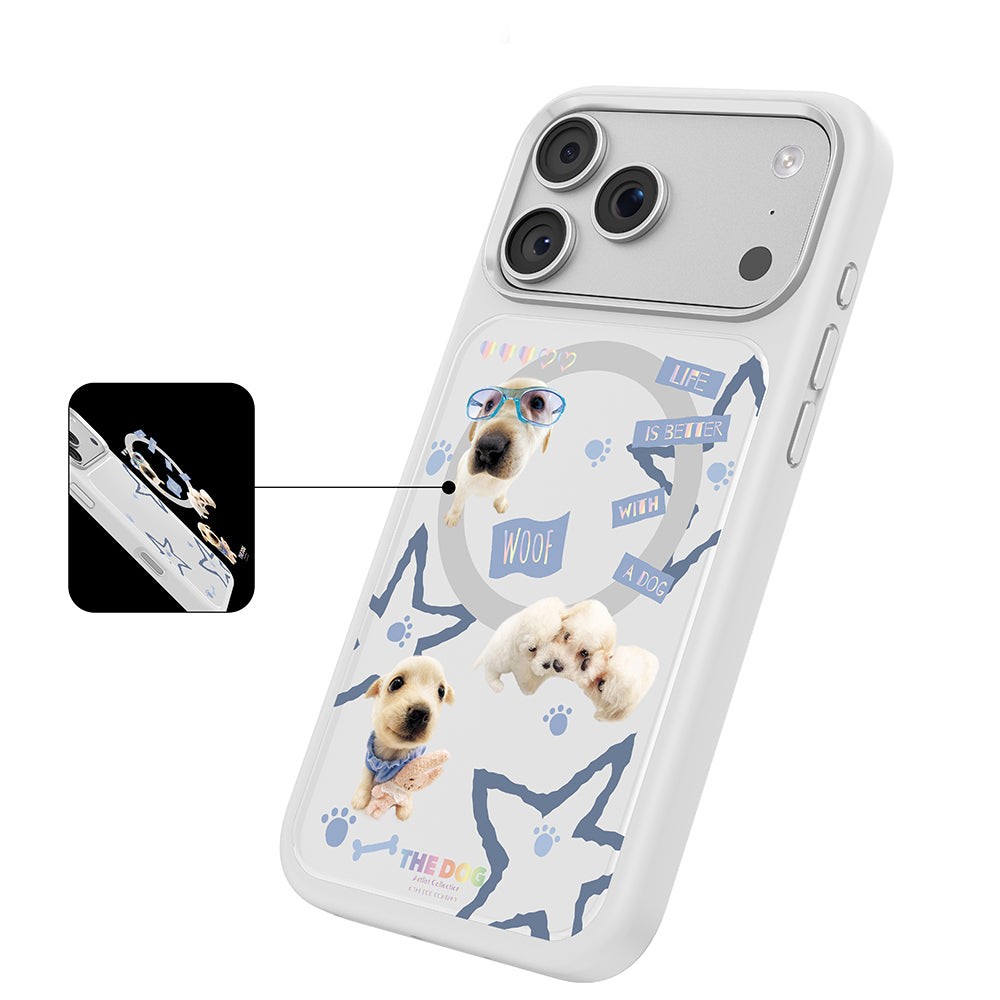 Apple iPhone 18 Pro Max Kılıf M-safe Şarj Özellikli 3D Baskılı Tasarım Mutural The Dog Serisi Kapak