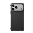 Apple iPhone 18 Pro Max Kılıf M-safe Şarj Özellikli 600D Aramid Fiber Pitaka Black-Grey Twill Serisi Cairn Kapak