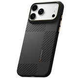 Apple iPhone 18 Pro Max Kılıf M-safe Şarj Özellikli 600D Metal Kamera Çerçeveli Raptic Aramid Fiber Karbon Geotik Serisi Kapak