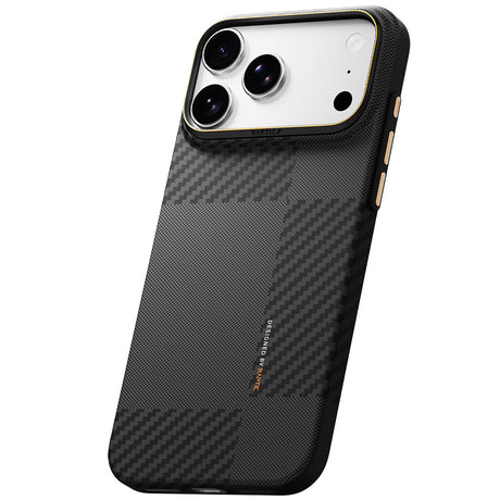 Apple iPhone 18 Pro Max Kılıf M-safe Şarj Özellikli 600D Metal Kamera Çerçeveli Raptic Aramid Fiber Karbon Geotik Serisi Kapak