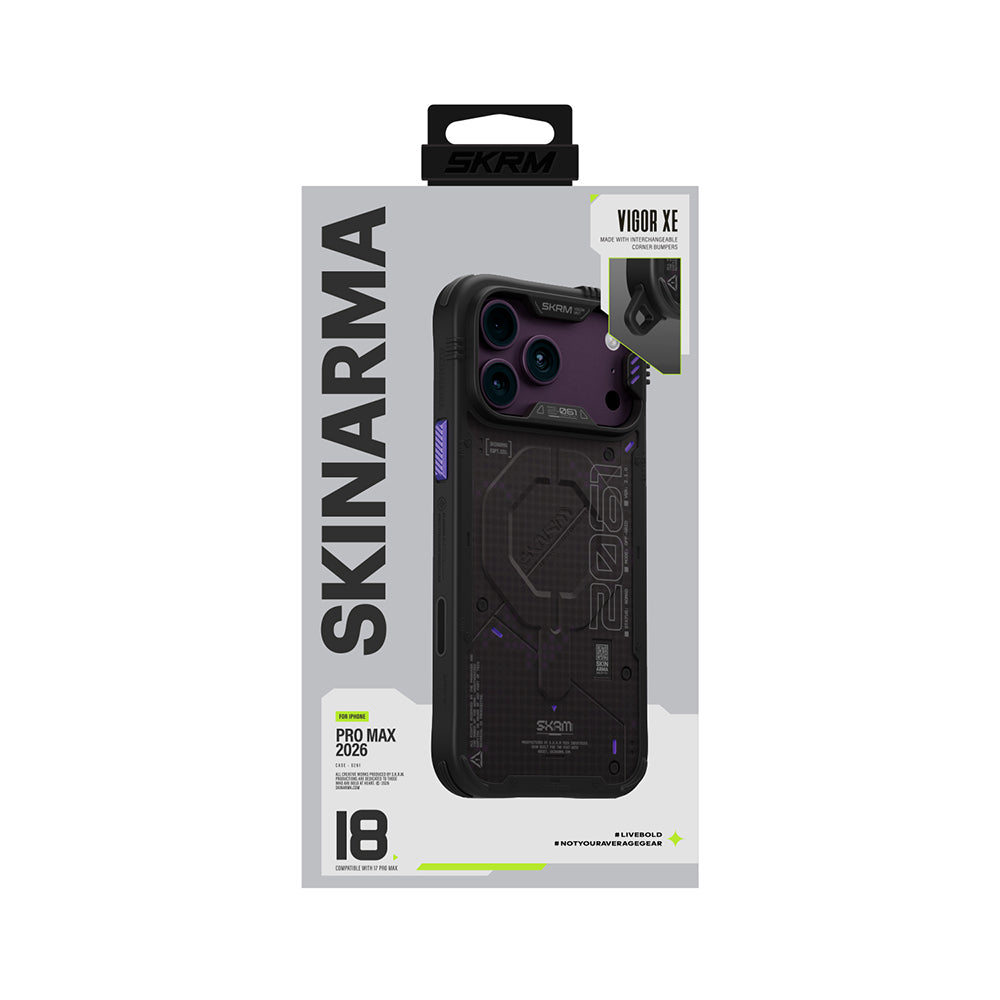 Apple iPhone 18 Pro Max Kılıf M-Safe Şarj Özellikli Airbag Tasarımlı Skinarma Vigor XE Kapak