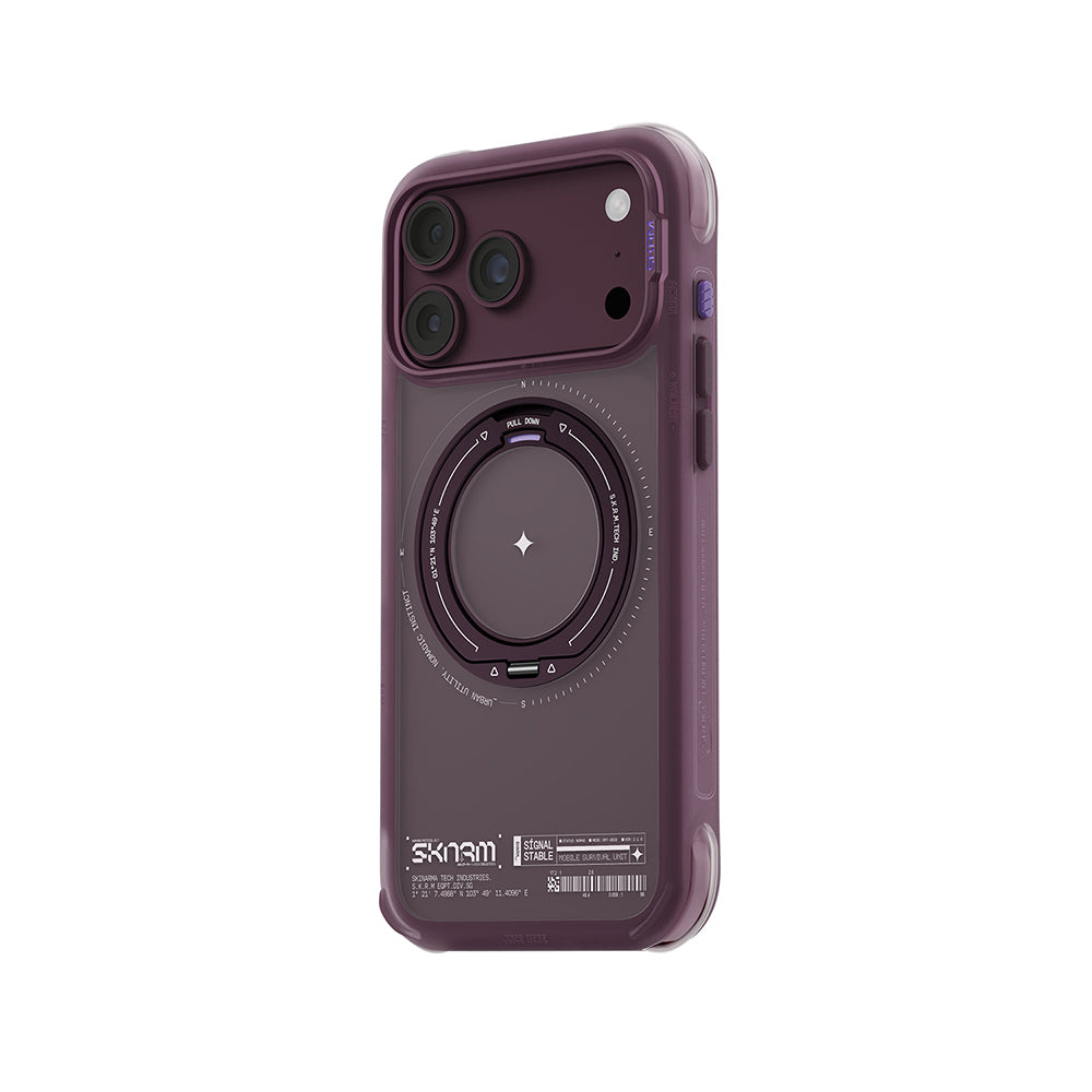Apple iPhone 18 Pro Max Kılıf M-Safe Şarj Özellikli Airbag Tasarımlı Standlı Skinarma Atlas Kapak