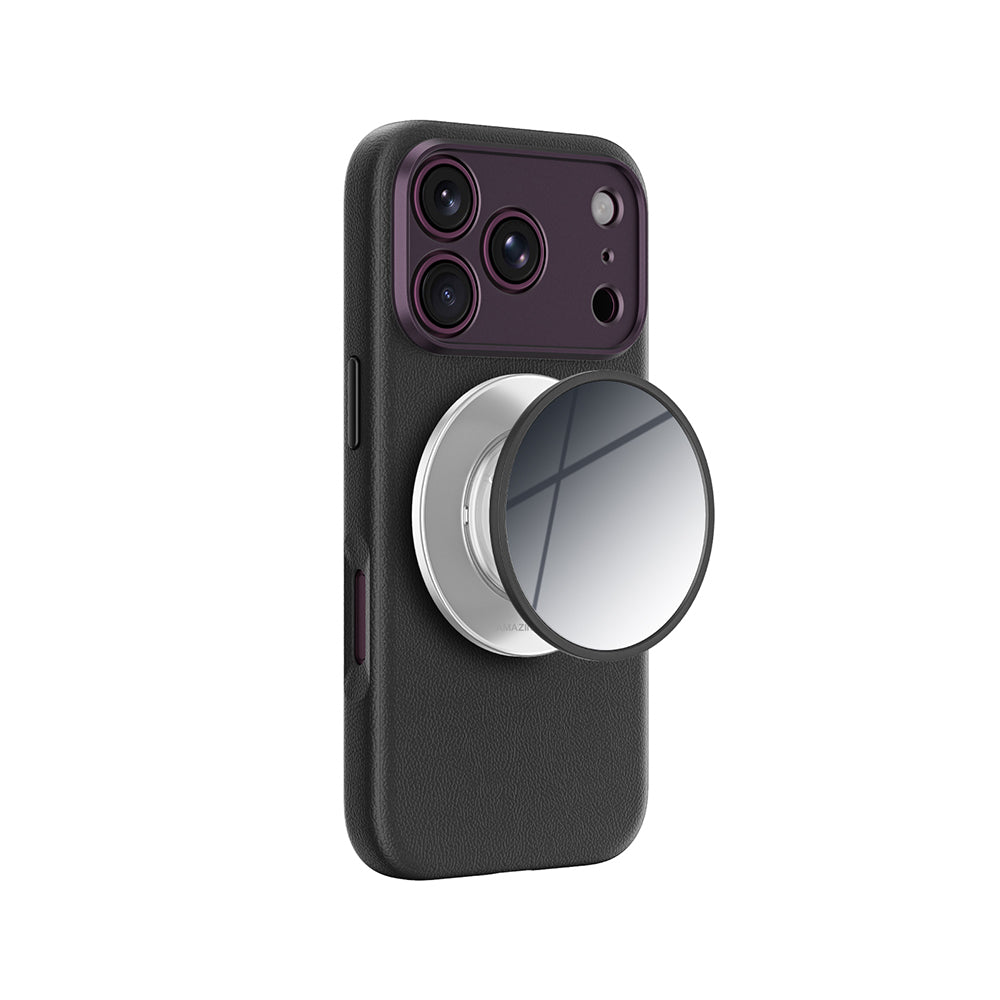 Apple iPhone 18 Pro Max Kılıf M-safe Şarj Özellikli Amazingthing Glamour Allskin Serisi Aynalı Tutucu Standlı Set