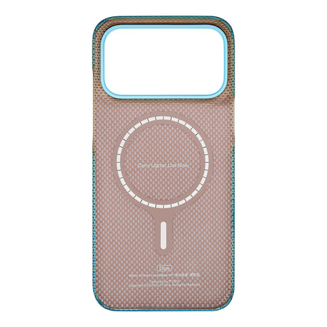 Apple iPhone 18 Pro Max Kılıf M-safe Şarj Özellikli Aramid Karbon Fiber Pitaka Glints of Gold Ultra Slim Serisi Kapak