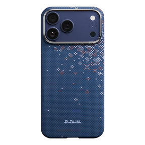 Apple iPhone 18 Pro Max Kılıf M-safe Şarj Özellikli Aramid Karbon Fiber Pitaka Sakura Hours Serisi Kapak