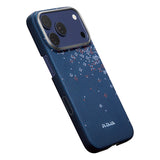 Apple iPhone 18 Pro Max Kılıf M-safe Şarj Özellikli Aramid Karbon Fiber Pitaka Sakura Hours Serisi Kapak