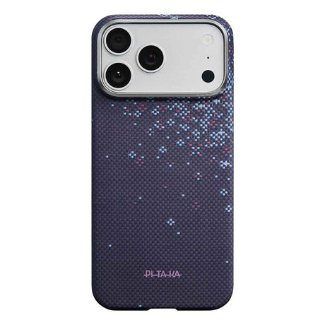 Apple iPhone 18 Pro Max Kılıf M-safe Şarj Özellikli Aramid Karbon Fiber Pitaka Sakura Hours Serisi Kapak