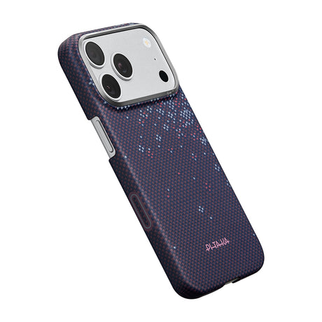Apple iPhone 18 Pro Max Kılıf M-safe Şarj Özellikli Aramid Karbon Fiber Pitaka Sakura Hours Serisi Kapak