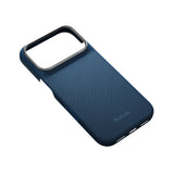 Apple iPhone 18 Pro Max Kılıf M-safe Şarj Özellikli Aramid Karbon Fiber Pitaka Argyle Serisi Kapak