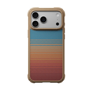 Apple iPhone 18 Pro Max Kılıf M-safe Şarj Özellikli Aramid Karbon Fiber Pitaka Sunset 2.0 California Dream Serisi Cairn Kapak