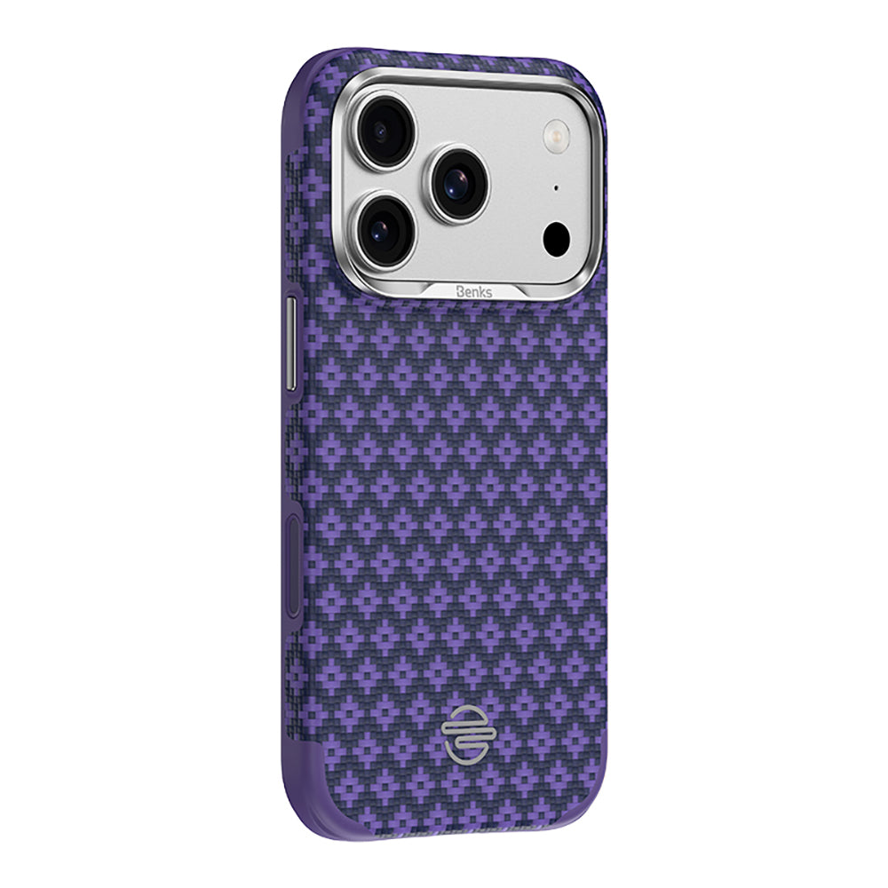Apple iPhone 18 Pro Max Kılıf M-Safe Şarj Özellikli Benks ArmorPro ArmorEdge X9 Serisi Kevlar Karbon Kapak