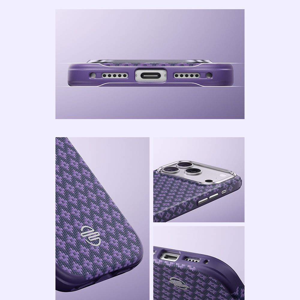 Apple iPhone 18 Pro Max Kılıf M-Safe Şarj Özellikli Benks ArmorPro ArmorEdge X9 Serisi Kevlar Karbon Kapak