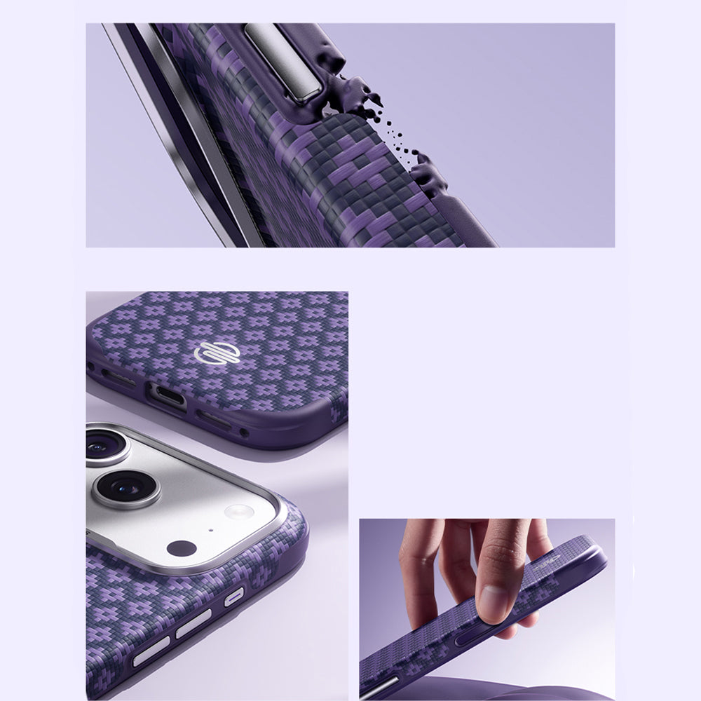 Apple iPhone 18 Pro Max Kılıf M-Safe Şarj Özellikli Benks ArmorPro ArmorEdge X9 Serisi Kevlar Karbon Kapak