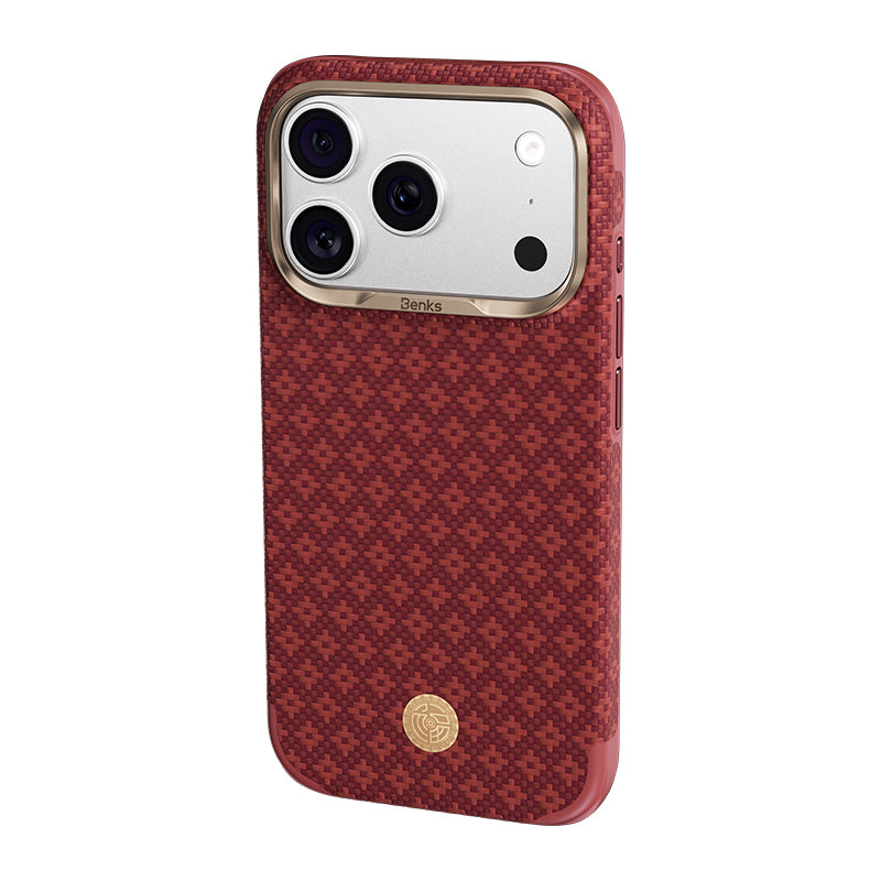 Apple iPhone 18 Pro Max Kılıf M-Safe Şarj Özellikli Benks ArmorPro ArmorEdge X9 Serisi Kevlar Karbon Kapak